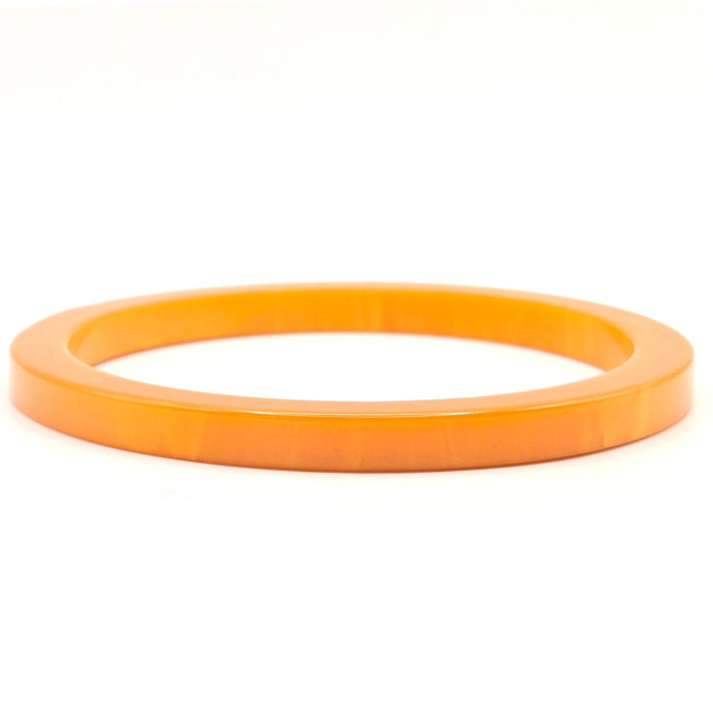 Vintage Butterscotch Bakelite Bangle Bracelet Marbled 8 Inch Spacer Tested